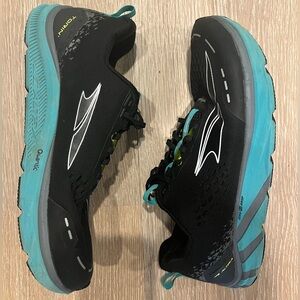 Altra Torin 4 Running Shoes Lace Up Road Workout Lightweight Mesh Teal Black 10